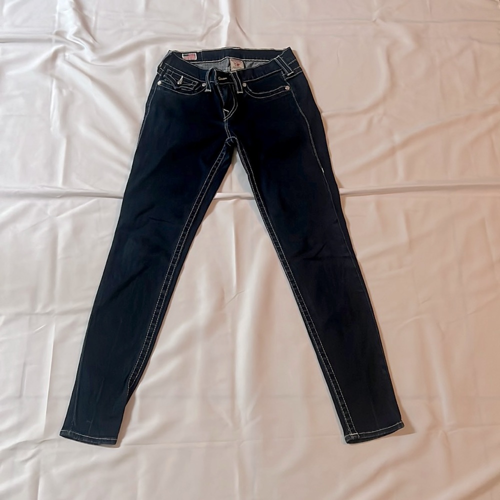 Dark blue True Religion skinny jeans, size 29